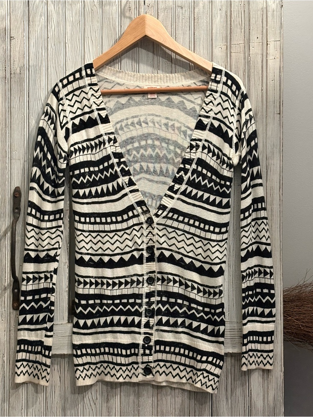 Mossimo Patterned Button-Front Cardigan Sweater EUC Size XS